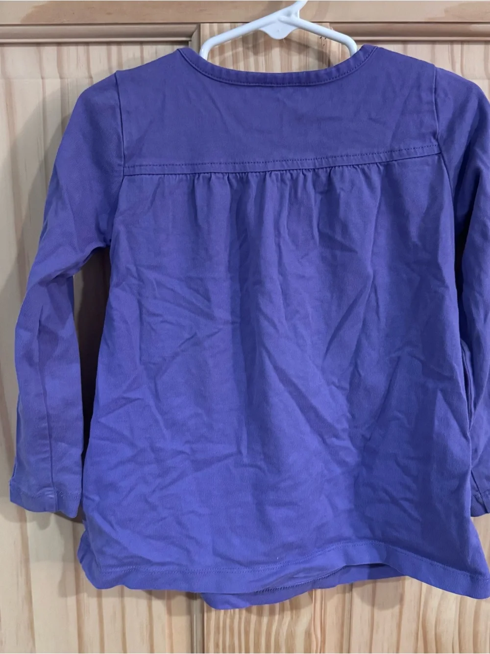 Hanna Andersson Violet Ruffle Bow Long Sleeve Tee size 100 4T